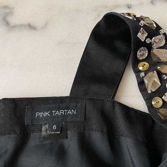 Pink Tartan Dress with Rhinestone Straps - Picture 10 of 13